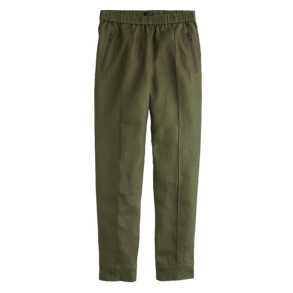 J. Crew Linen Pull-on Pants (Olive) - 2